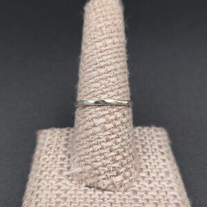 Size 8.25 Sterling Silver Unisex Hammered Band Ring A6721